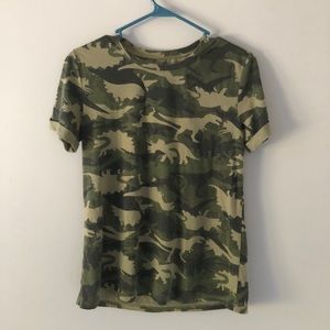 COPY - Medium Camo Dinosaur Short Sleeve Shirt